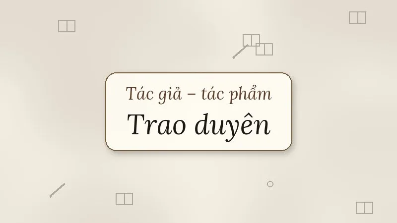 trao duyên nguyễn du