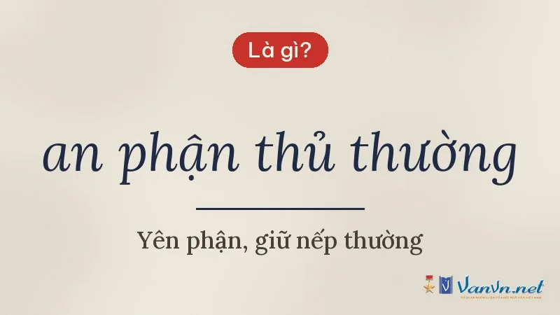 an phận thủ thường là gì