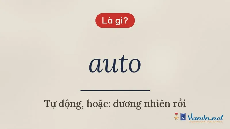 auto là gì