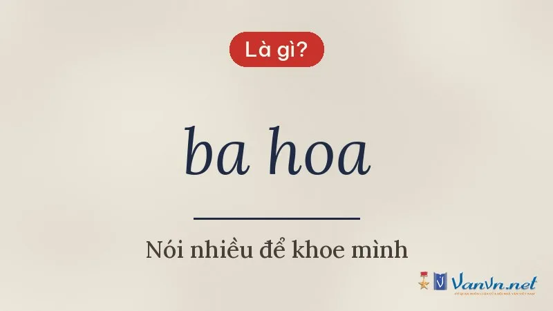 ba hoa là gì