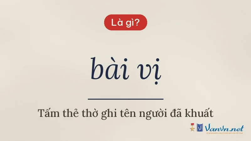 bài vị là gì