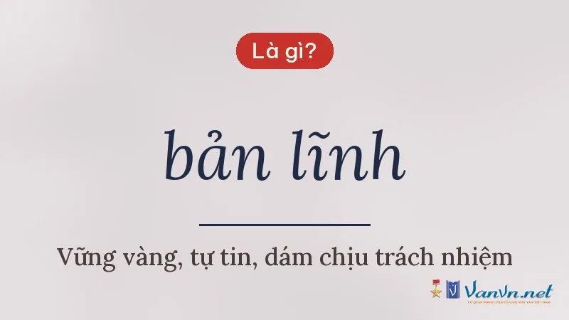 bản lĩnh là gì