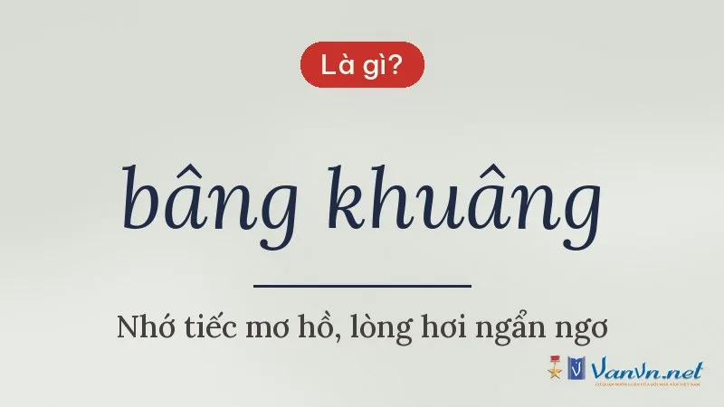 bâng khuâng là gì