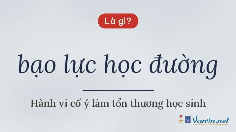 bạo lực học đường là gì