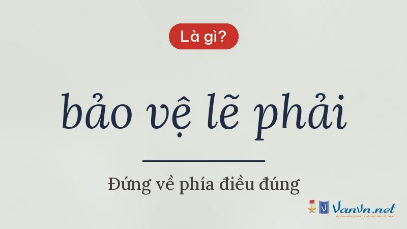 bảo vệ lẽ phải là gì