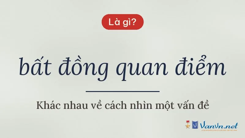 bất đồng quan điểm là gì