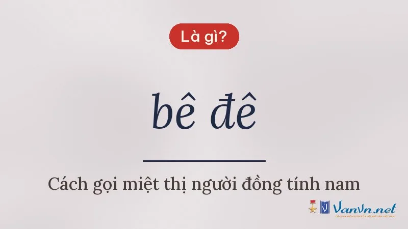 bê đê là gì
