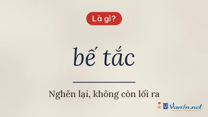 bế tắc là gì