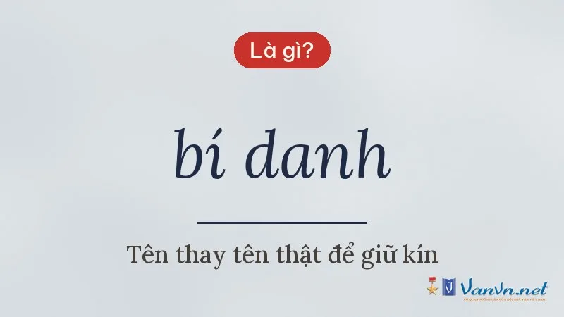 bí danh là gì
