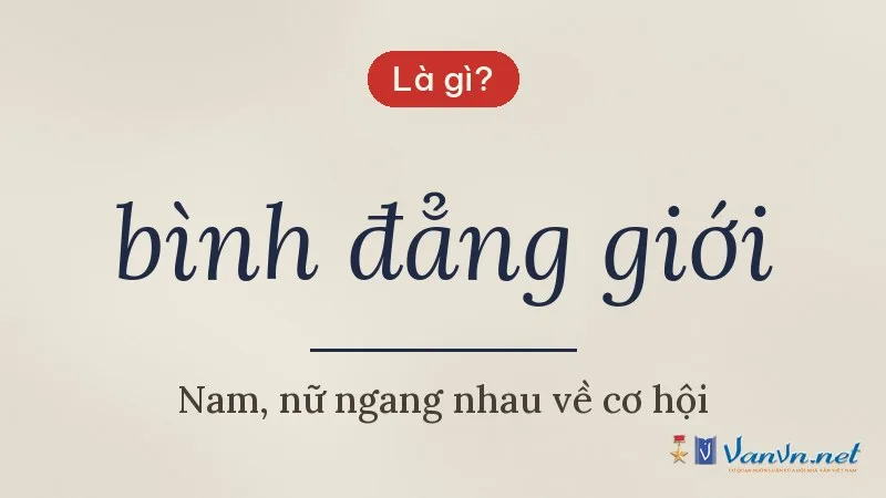 bình đẳng giới là gì