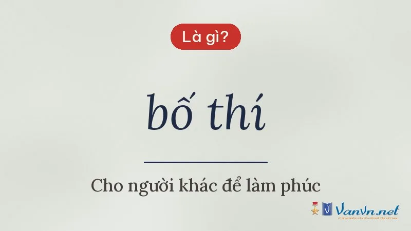 bố thí là gì