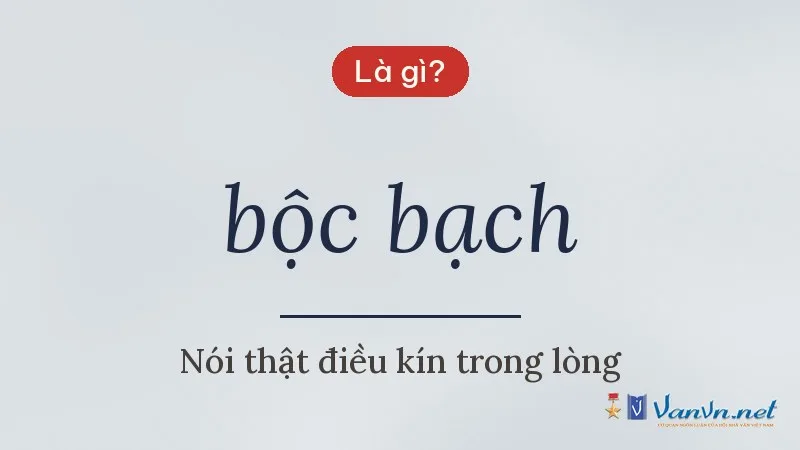 bộc bạch là gì