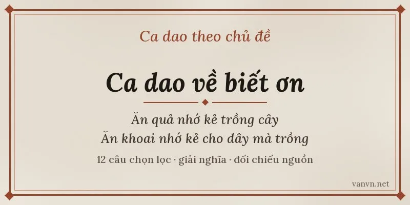 ca dao về biết ơn