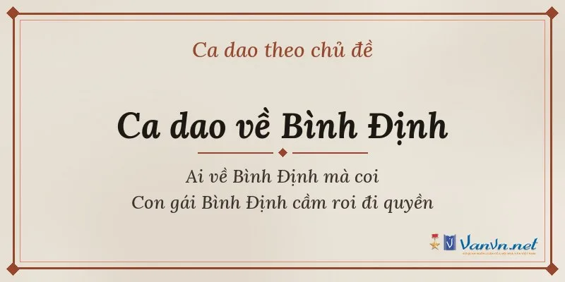ca dao về Bình Định