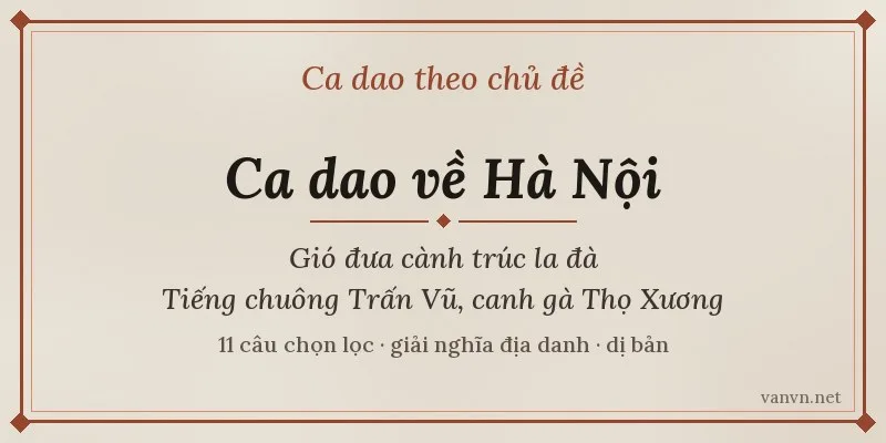 ca dao về Hà Nội