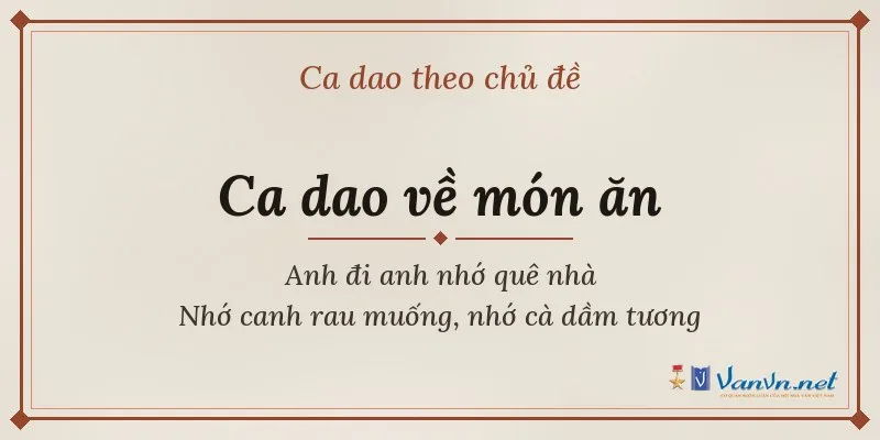 ca dao về món ăn
