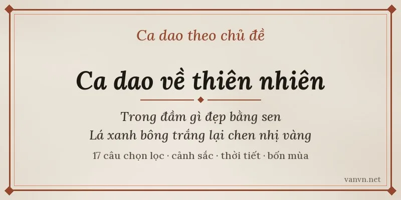 ca dao về thiên nhiên