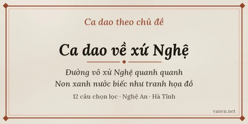 ca dao về xứ Nghệ