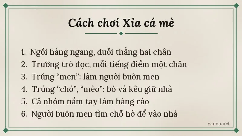 cách chơi xỉa cá mè và trò buôn men