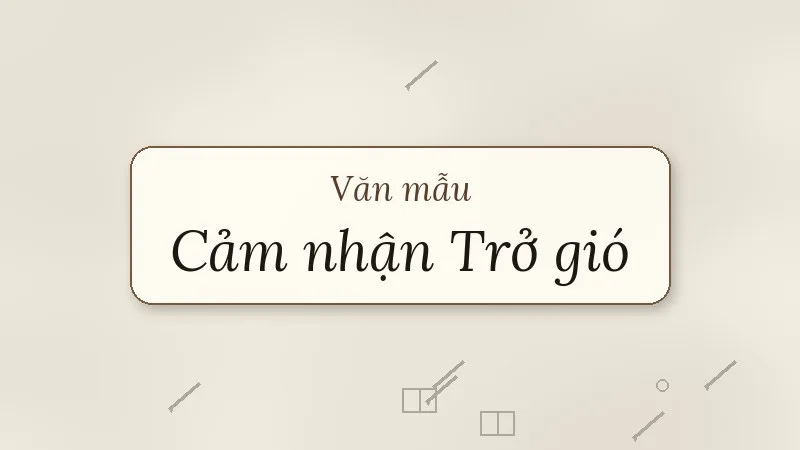 cảm nhận về tình cảm của tác giả trong trở gió