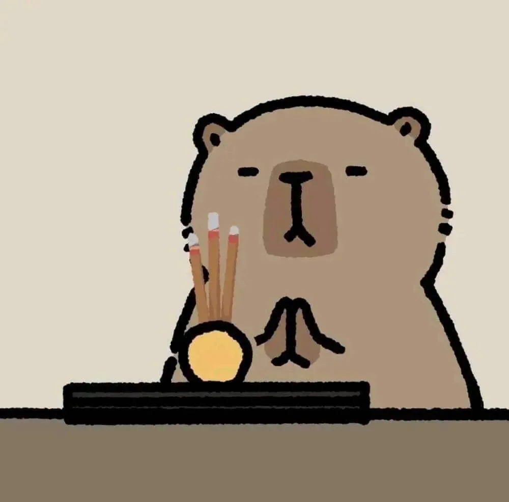 hình ảnh capybara cute vô tri