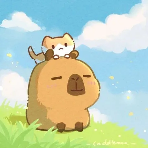 hình ảnh capybara cute vô tri