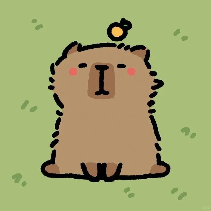 hình ảnh capybara cute vô tri