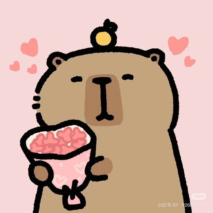 hình ảnh capybara cute vô tri