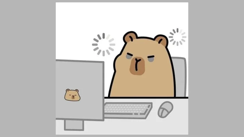 hình ảnh capybara cute vô tri