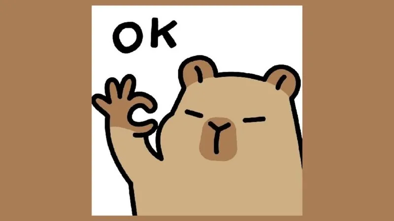 hình ảnh capybara cute vô tri