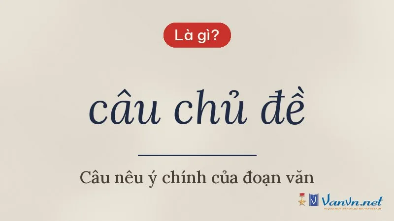 câu chủ đề là gì