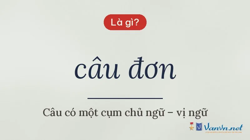 câu đơn là gì