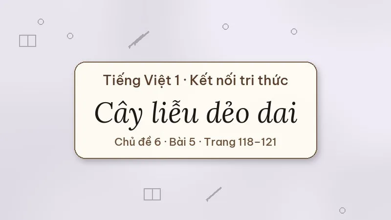 cây liễu dẻo dai lớp 1 kết nối tri thức