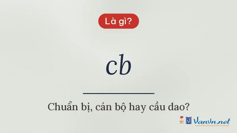 cb là gì