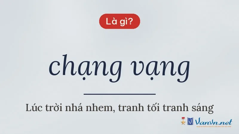 chạng vạng là gì