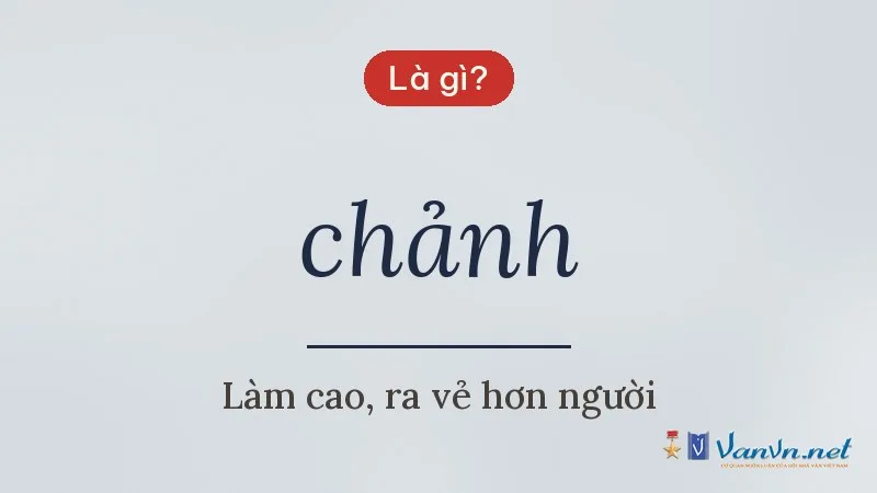 chảnh là gì