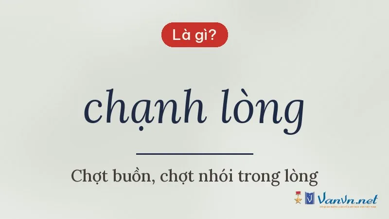 chạnh lòng là gì