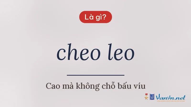 cheo leo là gì