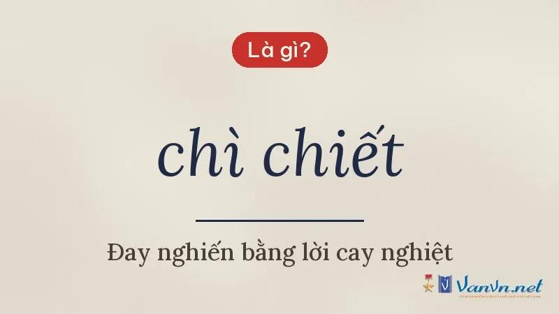chì chiết là gì