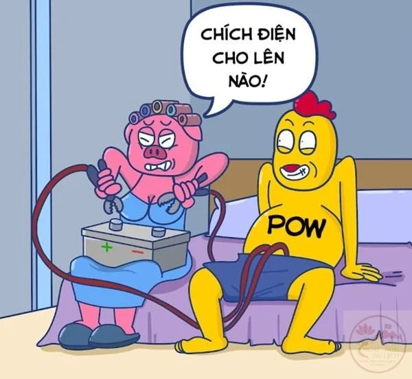 máy chích điện meme