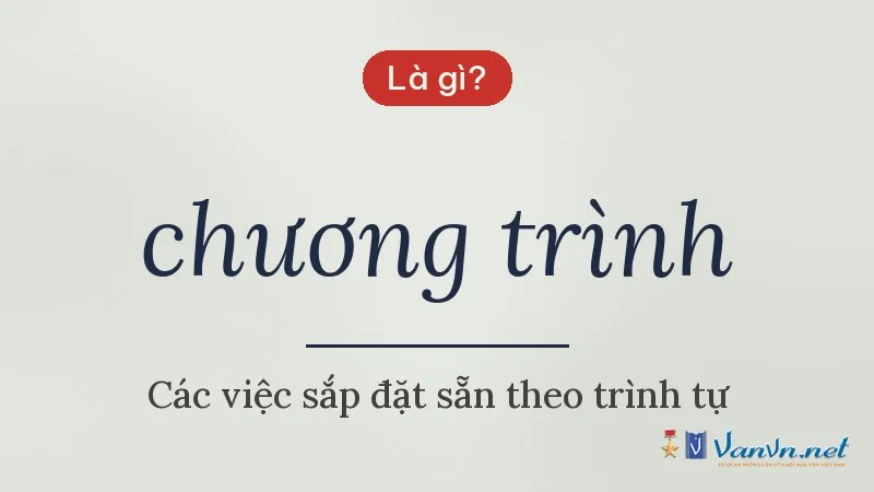 chương trình là gì