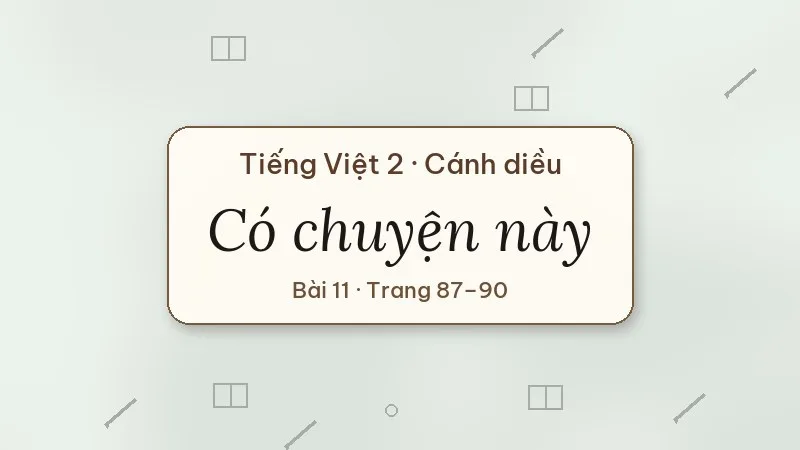 có chuyện này lớp 2 cánh diều