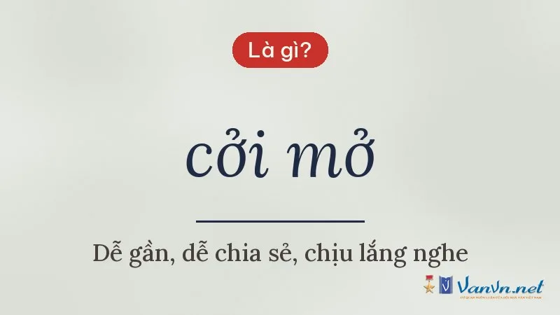 cởi mở là gì