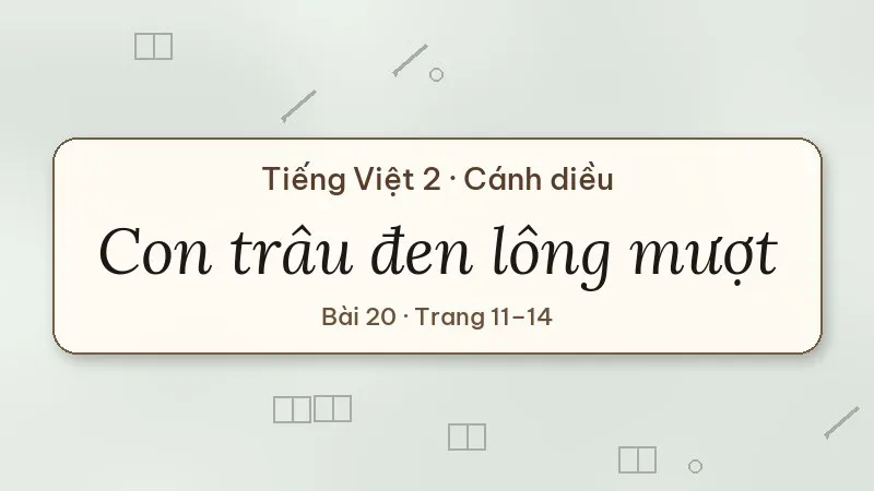 con trâu đen lông mượt lớp 2 cánh diều