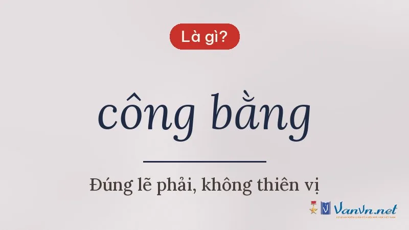 công bằng là gì