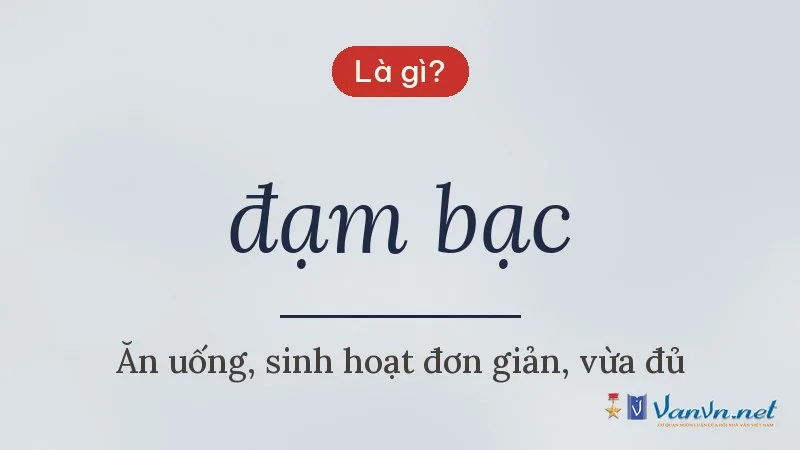 đạm bạc là gì