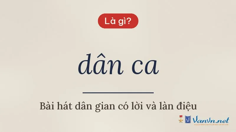 dân ca là gì