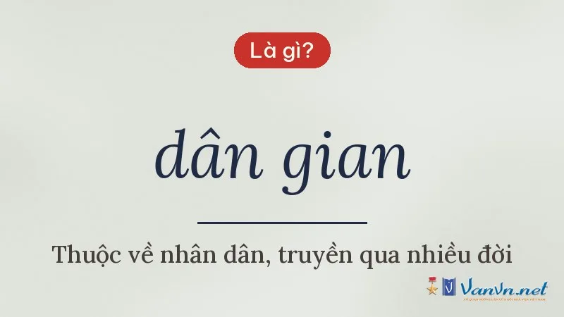 dân gian là gì