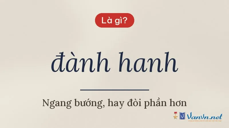 đành hanh là gì
