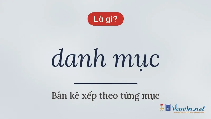 danh mục là gì